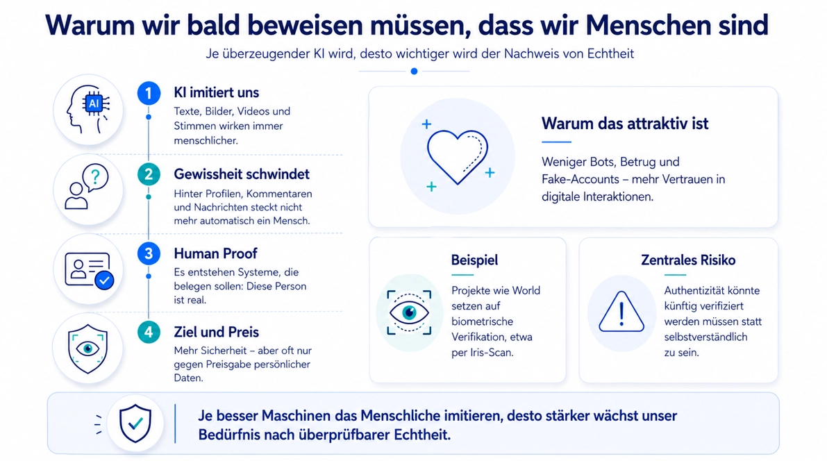 Bald ein Beweis f&uuml;r Menschlichkeit erforderlich?